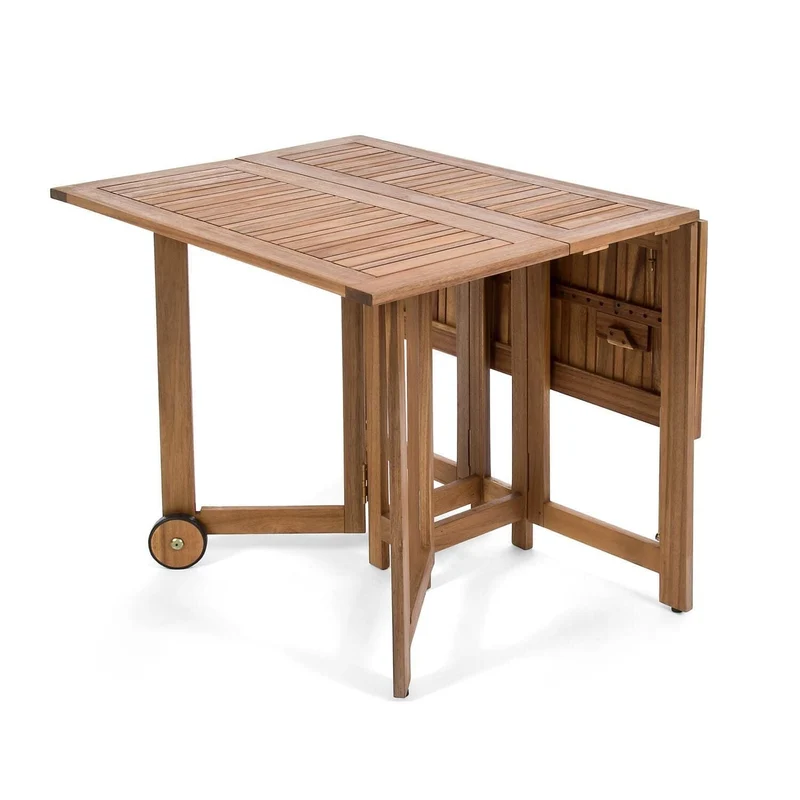 Table Pliante En Bois Avec Chaises Intégrées