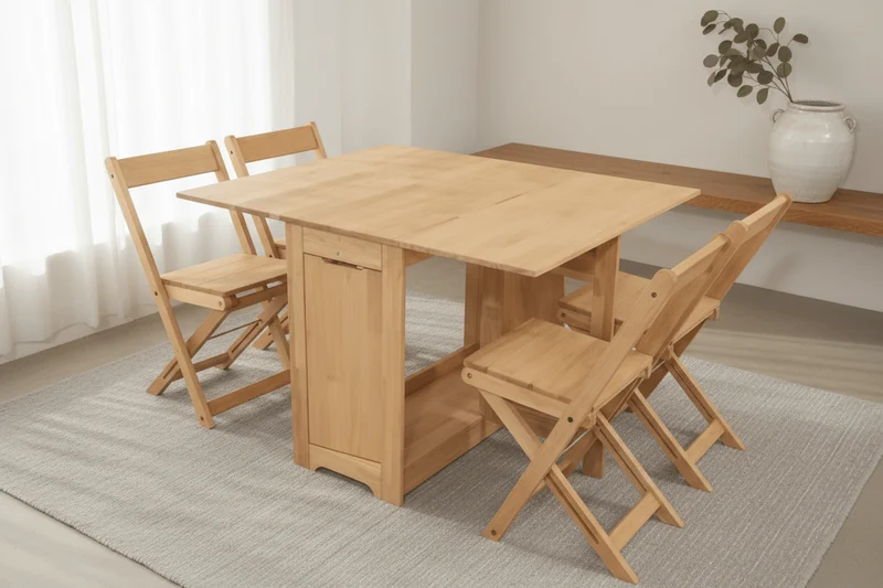Table Pliante Avec Chaises Intégrées