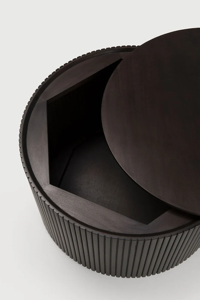 Mahogany Dark Brown Round Side Table
