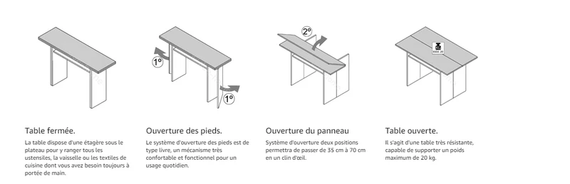 Table Pliante Console