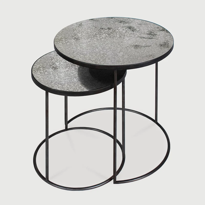 Nesting Side Table Set - Clear