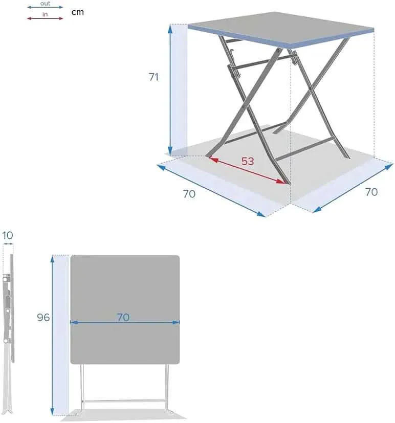 Table De Balcon Pliante 2 Personnes