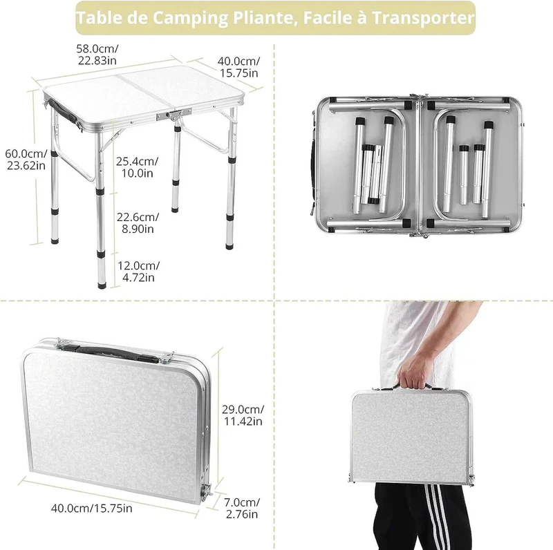 Table De Camping Pliante Valise
