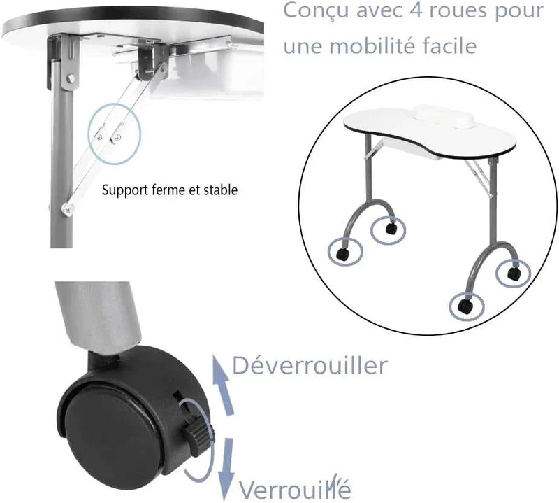 Table Manucure Pliante Professionnelle