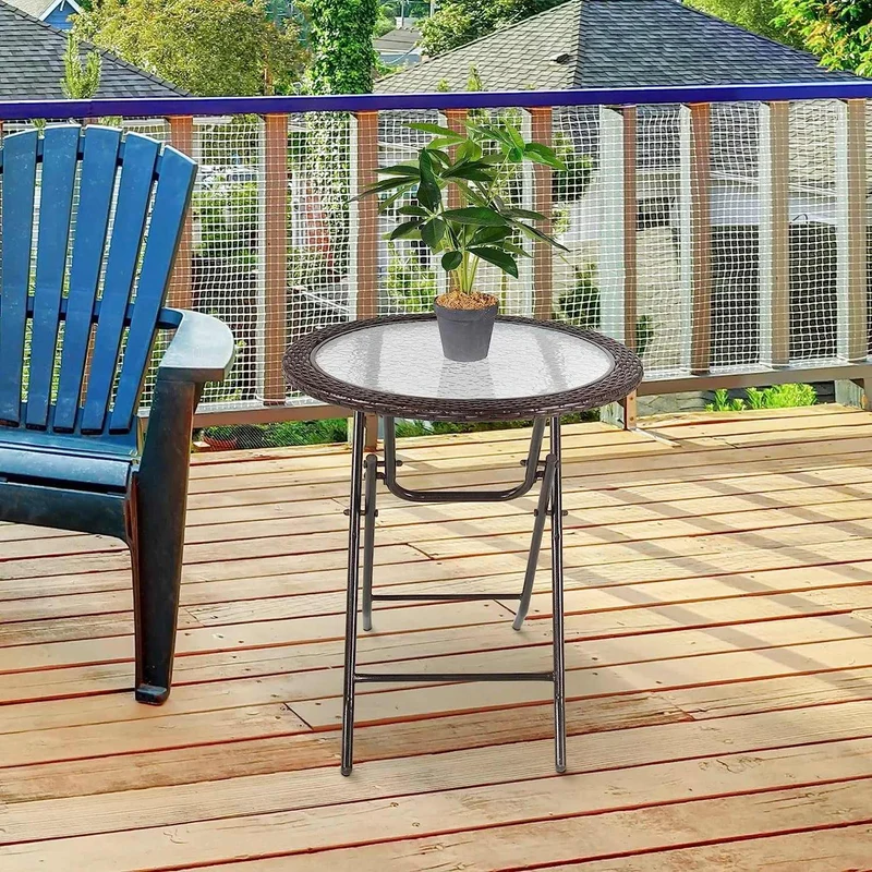 Table De Jardin En Verre Pliante