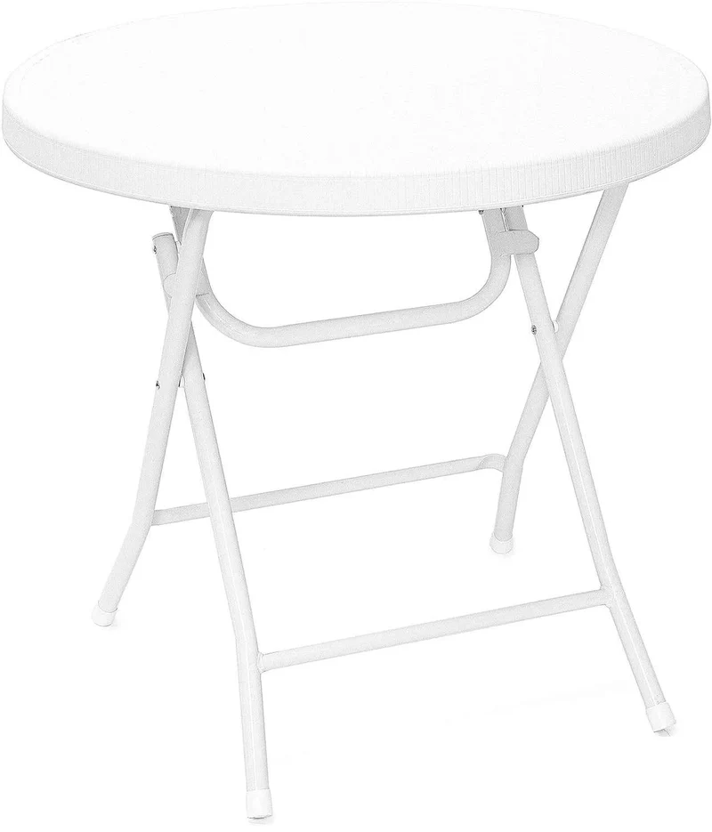 Table Ronde Blanche Pliante