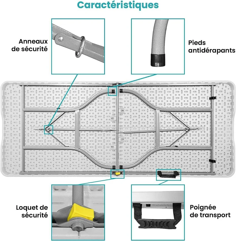 Table Pliante Blanche Extérieur