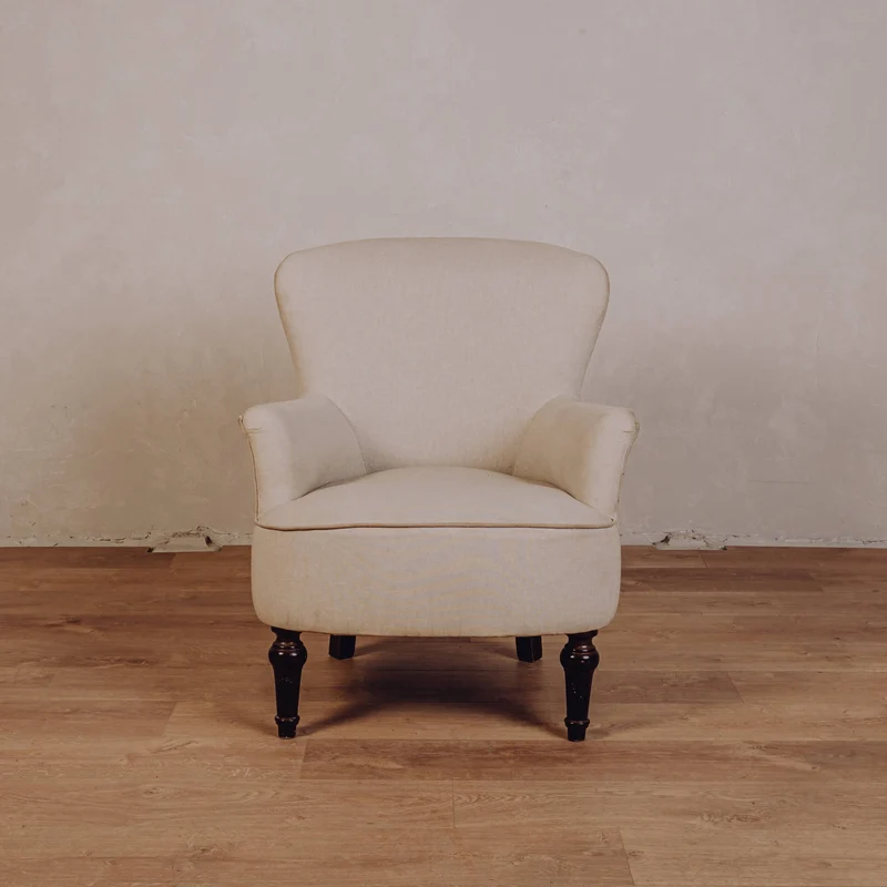 Fauteuil Crapaud Ecru