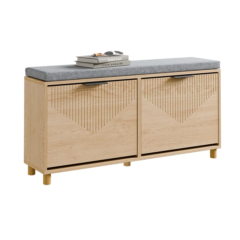 SoBuy FSR211-N Banc à Chaussures d'Entrée 24 cm – Naturel