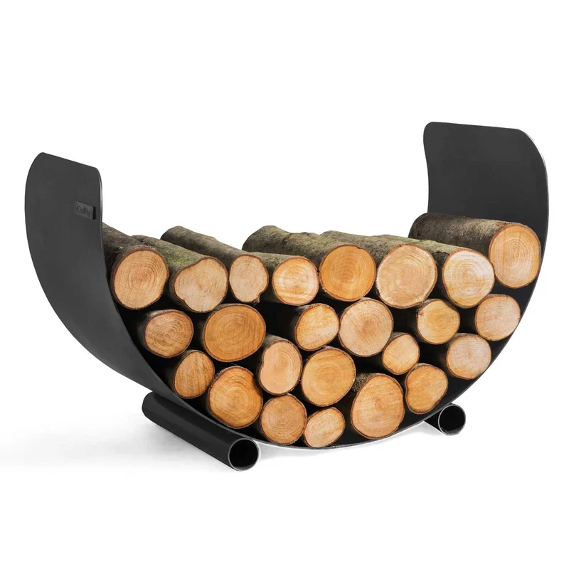 Cook King Turyn – Range-bûches en acier pour brasero et cheminée, 70 × 45 cm, fabriqué en Europe