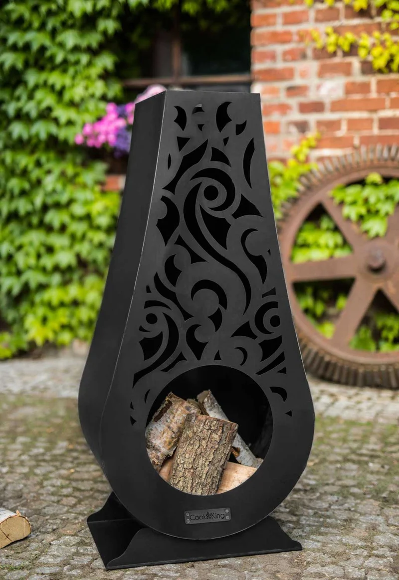 Cook King - Brasero Cheminee Exterieur Terasse, Chauffage Exterieur, Cheminée Bois «HAWANA»