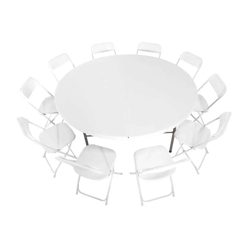 Table Ronde Pliante 8 Personnes