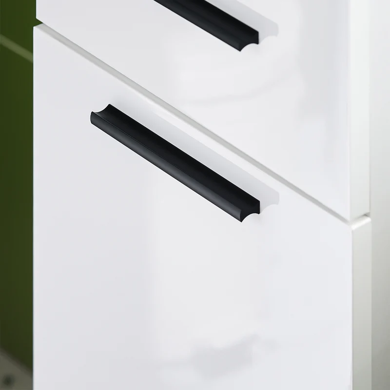 SoBuy BZR166-W Meuble Colonne, Armoire de Rangement Placard de Rangement Étroite, 1 Tiroir, 2 Portes et 2 Étagères Réglables