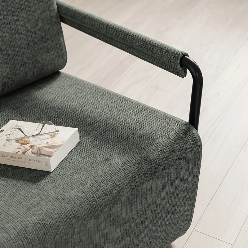 SoBuy FST99-DG Fauteuil Relax en Velours Gris avec Repose-Pieds Indépendant – Salon, Chambre, Bureau – 74×67×78 cm, Gris Foncé