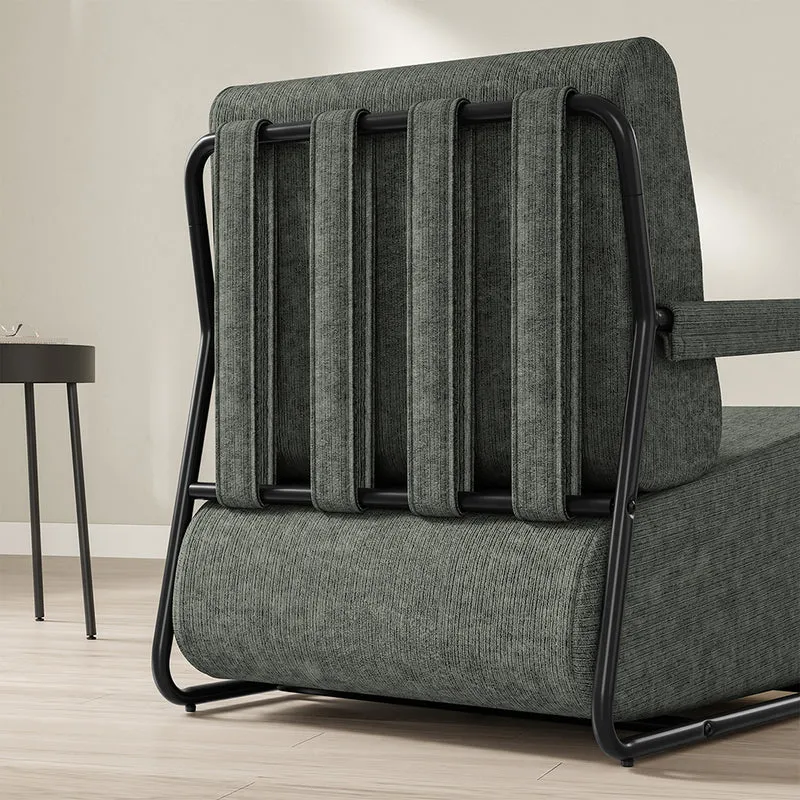 SoBuy FST99-DG Fauteuil Relax en Velours Gris avec Repose-Pieds Indépendant – Salon, Chambre, Bureau – 74×67×78 cm, Gris Foncé