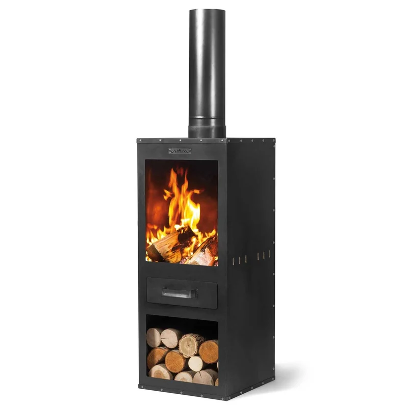Cook King - Brasero Cheminee Exterieur Terasse, Chauffage Exterieur, Cheminée Bois «ROSA»