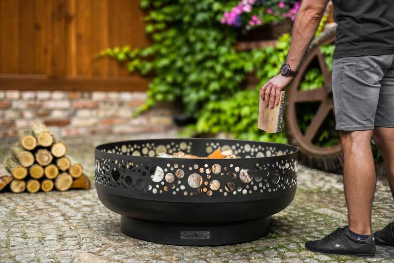 Cook King BOSTON - Brasero barbecue, brasero extérieur et brasero de jardin, Ø 80 cm