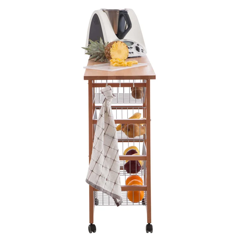 ARIT - Chariot de cuisine GASTONCINO, Desserte Cuisine, Desserte a Roulette, Desserte Bois(da 48 a 96 cm) - Couleur ciliegio