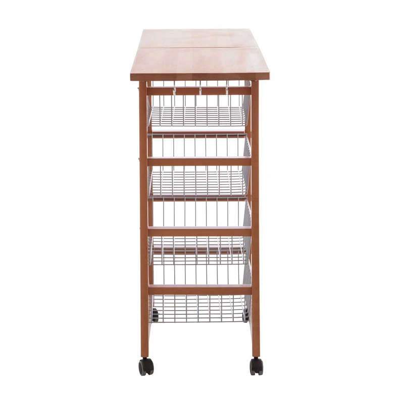 ARIT - Chariot de cuisine GASTONCINO, Desserte Cuisine, Desserte a Roulette, Desserte Bois(da 48 a 96 cm) - Couleur ciliegio