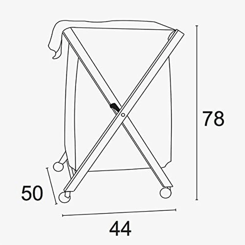 ARIT BANNY - Paniers à Linge sur Roulettes, Panier à Linge Pliable, Panier Linge Bois, avec Sac Extractible et Roues Pivotantes, Couleur blanche
