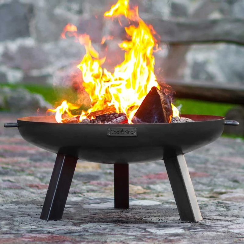 Cook King POLO – Brasero extérieur de jardin en acier, Ø 60, 70, 80 ou 100 cm, fabriqué en Europe