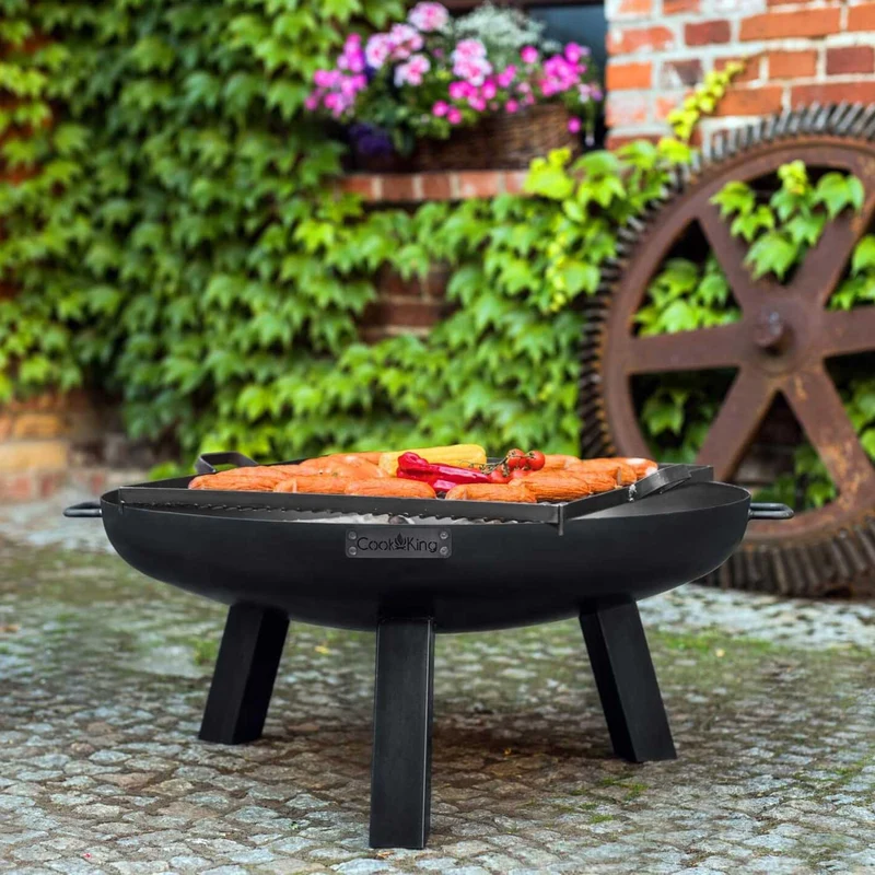 Cook King POLO – Brasero extérieur de jardin en acier, Ø 60, 70, 80 ou 100 cm, fabriqué en Europe