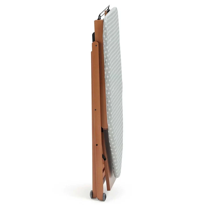 ARIT STIROCOMODO - Table à Repasser, Planche à repasser, avec Hauteur Réglable (84-93 cm), Roulettes et Repose-fer Coulissant, Hêtre, Couleur Cerise
