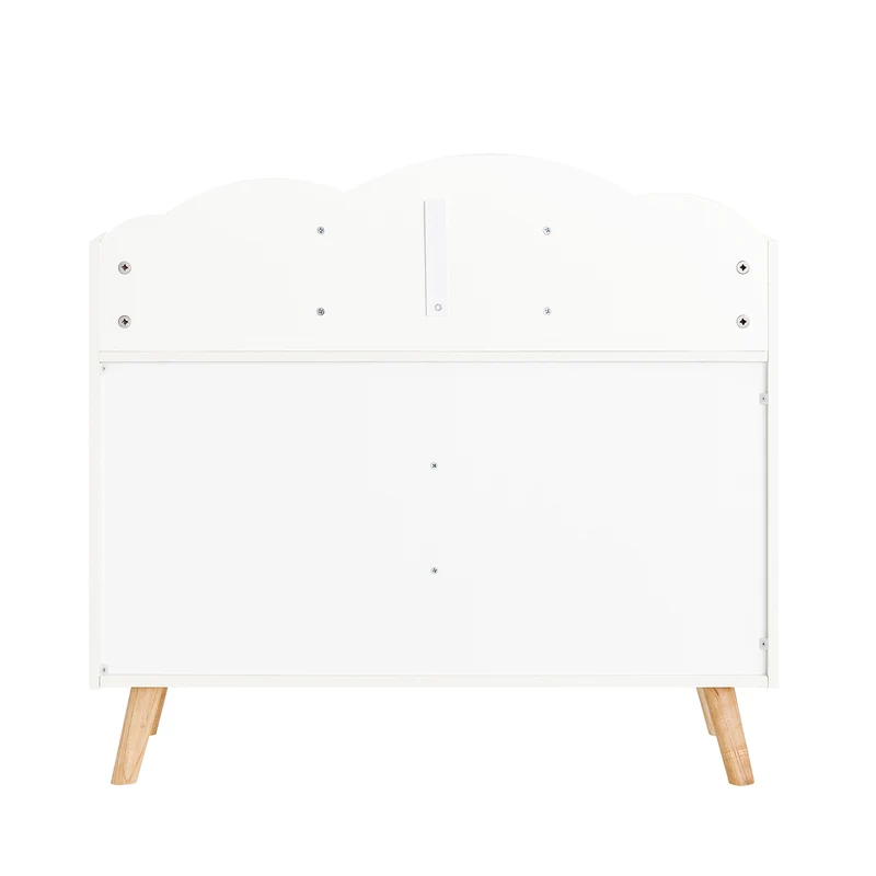 SoBuy KMB100-W Bibliothèque Enfant avec 5 Compartiments Ouverts, pour Chambre d’Enfant, Rangement Optimisé, Design Fonctionnel – L82×P35×H76 cm, Blanc