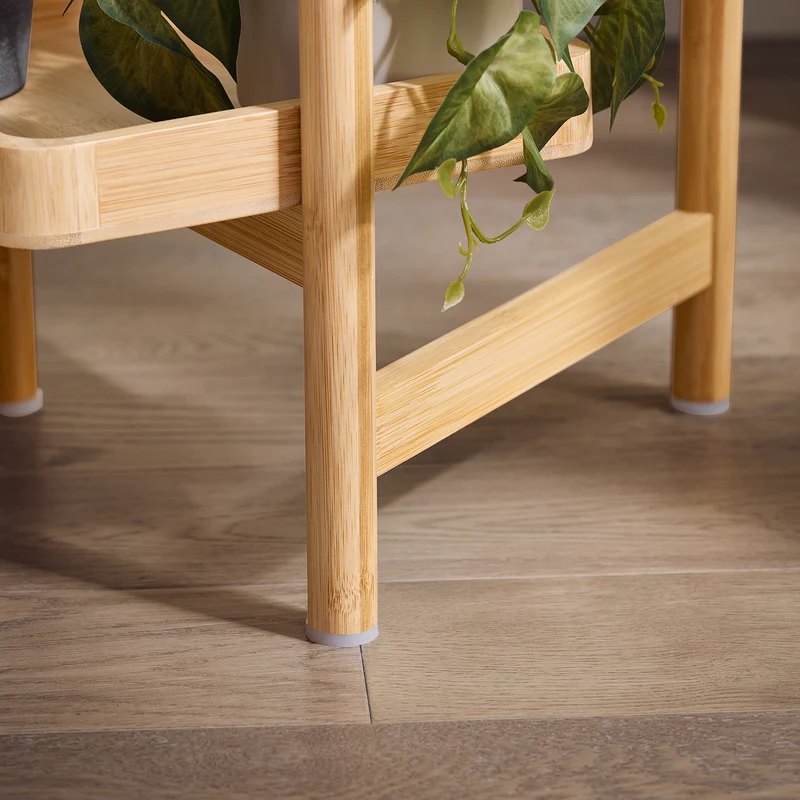 SoBuy STR12-N Étagère à Fleurs Support de Pots de Fleurs Porte Plante en Bambou à 3 Niveaux