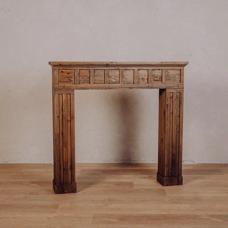 Cheminée bois brun
