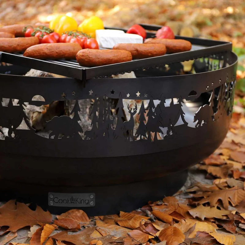 Cook King - Brasero Barbecue, Brasero Exterieur, Brasero Terrasse, Brasero de Jardin «FOREST» 80 cm
