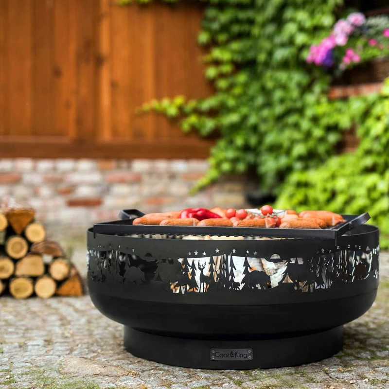 Cook King - Brasero Barbecue, Brasero Exterieur, Brasero Terrasse, Brasero de Jardin «FOREST» 80 cm