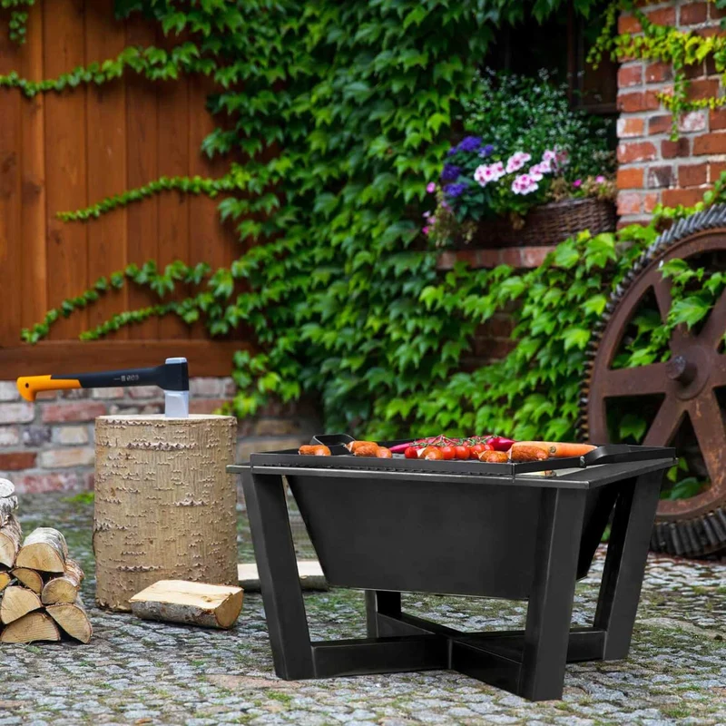 Cook King - Brasero Barbecue, Brasero Exterieur, Brasero Terrasse, Brasero de Jardin «BRASIL» 70 x 70 cm