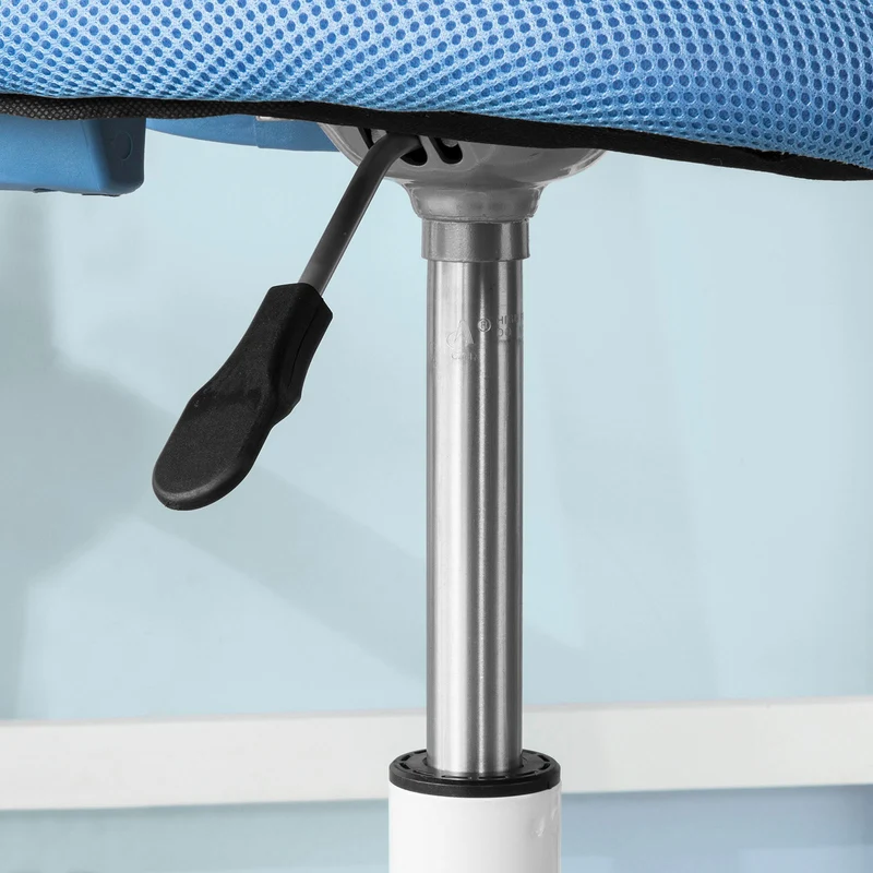 SoBuy FST64-BL Chaise de Bureau Ergonomique Fauteuil Pivotant Chaise pour Ordinateur Hauteur Réglable Bleu