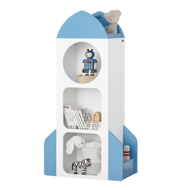 SoBuy KMB87-W Étagère Enfant, Étagère à Livres, Bibliothèque Enfant, Étagère de Rangement pour Livres et Jouets