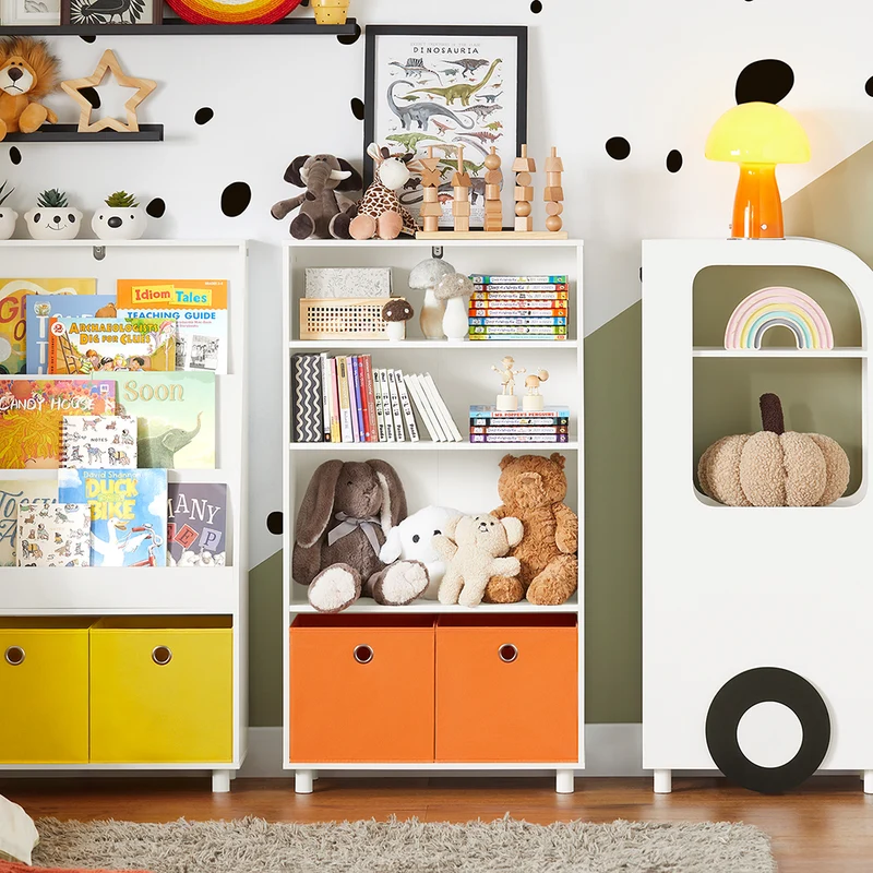 SoBuy KMB68-W Bibliothèque pour Enfant Étagère Enfant Rangement pour Livres et Jouets Meuble Enfant