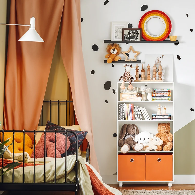 SoBuy KMB68-W Bibliothèque pour Enfant Étagère Enfant Rangement pour Livres et Jouets Meuble Enfant