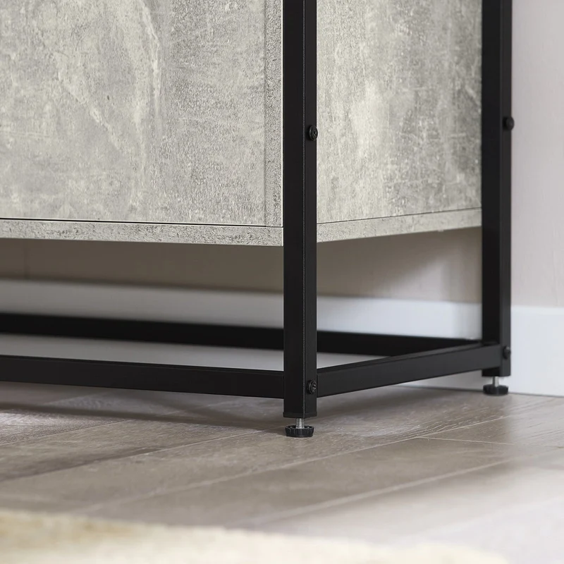 SoBuy FSB55-HG Table Console, Table d’Entrée, Meuble d’Entrée, Bout de Canapé avec 1 Étagère et 2 Portes