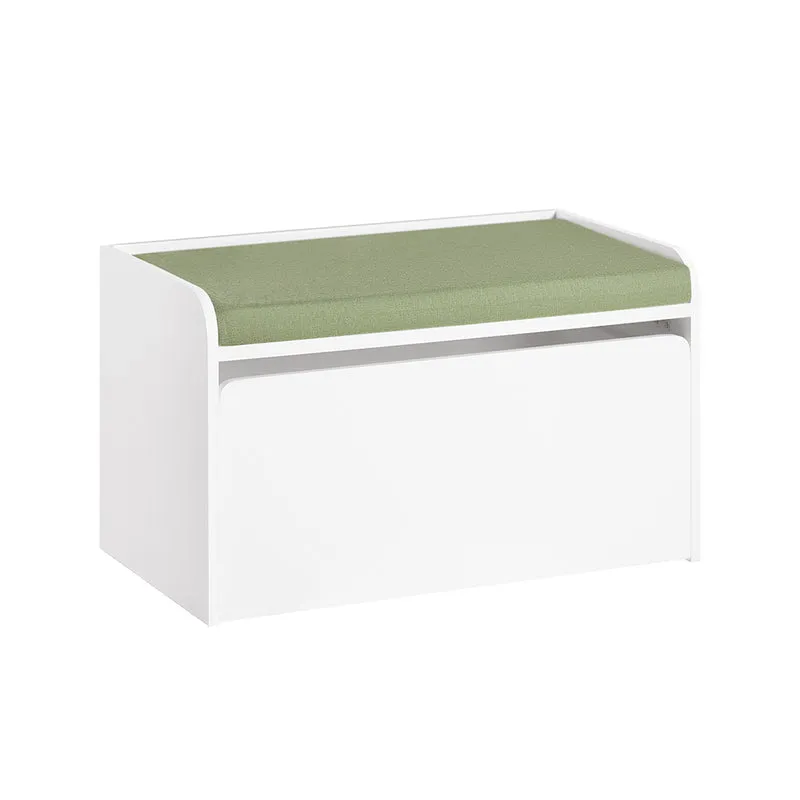SoBuy KMB80-W Banc Coffre de Rangement 2 en 1, avec 1 Tiroir à roulettes et Assise Coussin Rembourré