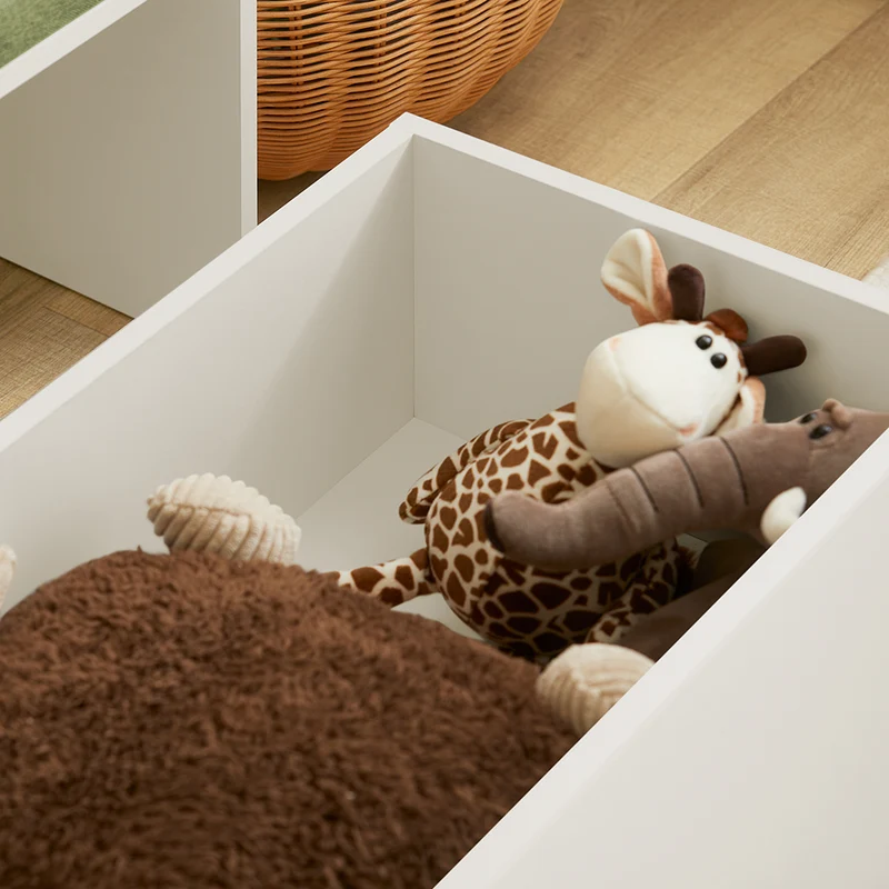 SoBuy KMB80-W Banc Coffre de Rangement 2 en 1, avec 1 Tiroir à roulettes et Assise Coussin Rembourré