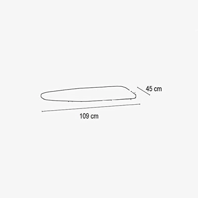 ARIT Mollettone – Housse de table à repasser en polyester, 135 × 45 cm, blanche, fabriquée en Italie