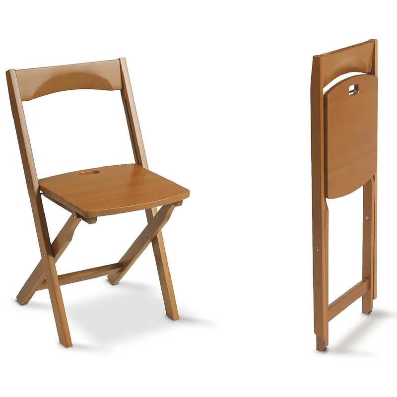 ARIT - Chaises pliantes DIANA Chaises, Chaise bois, Chaises de salle à manger en bois, assise en hêtre massif et dossier moulé - Couleur cerise
