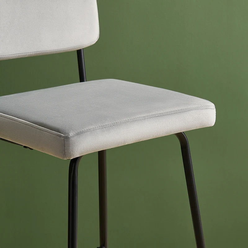 SoBuy FST90-DGx2 Lot de 2 Tabourets de Bar Design Tabouret Haut de Bistrot avec Dossier et Repose-Pieds, Tabouret de Comptoir, Chaise de Bar