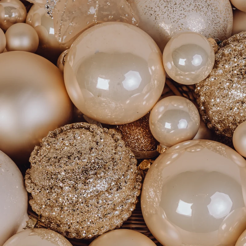 Boules de Noël - assortiment champagne