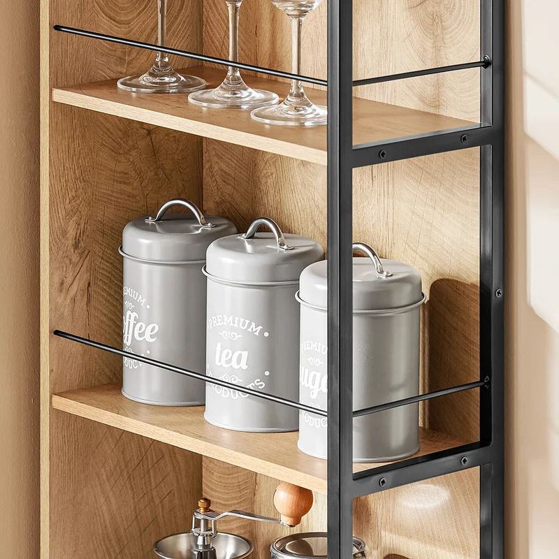 SoBuy NSR13-N Meuble 20 cm Entre Frigo et Mur – Rangement Gain de Place, Style Naturel