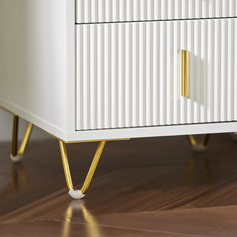 SoBuy FBT115-Wx2 Lot de 2 Table de Chevet - Table de Nuit avec 2 tiroirs, Table d'appoint pour Chambre à Coucher - Meuble de Rangement Moderne, Blanc L40 x P40 x H47 cm