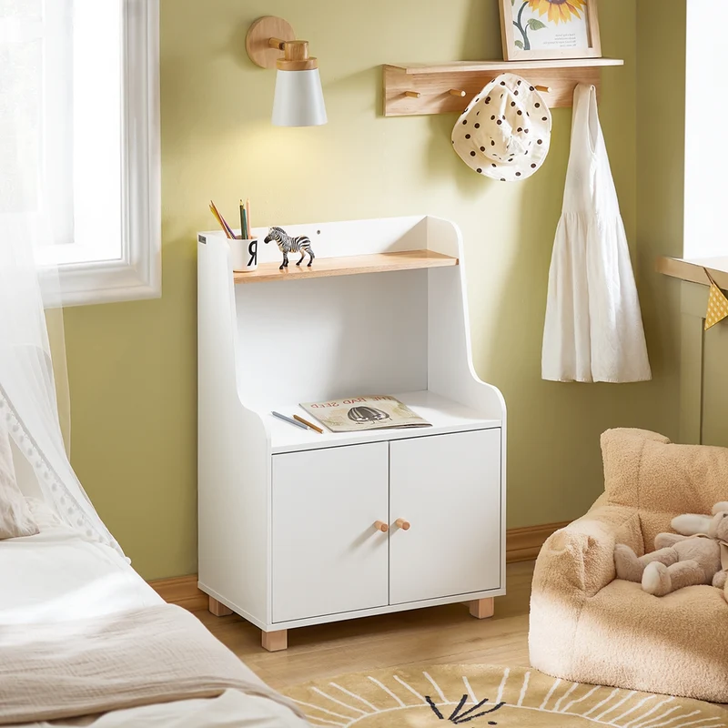 SoBuy KMB84-W Meuble de Rangement pour Chambre d’Enfant, Étagère de Rangement pour Jouets et Livres