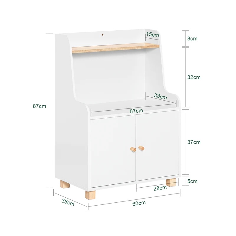 SoBuy KMB84-W Meuble de Rangement pour Chambre d’Enfant, Étagère de Rangement pour Jouets et Livres