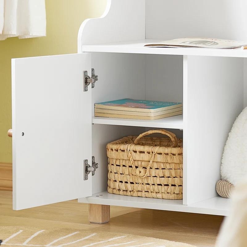 SoBuy KMB84-W Meuble de Rangement pour Chambre d’Enfant, Étagère de Rangement pour Jouets et Livres