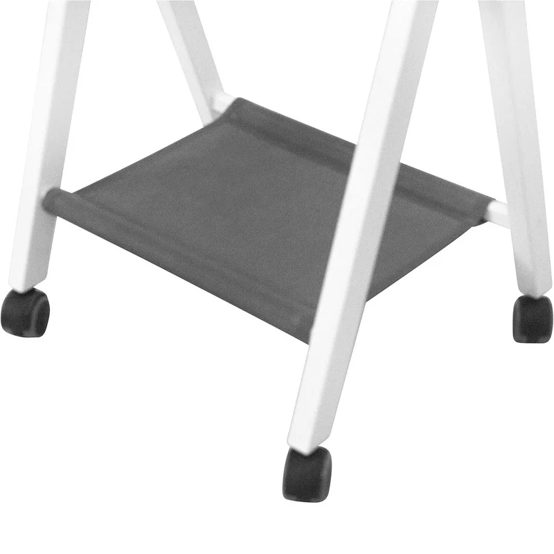 ARIT - Valet Vetement NELSON, Valet de Chambre Bois, Pliable, Composée Cintre, Porte-Pantalon et Tablette à Chaussures en Textilène - Couleur Blanche